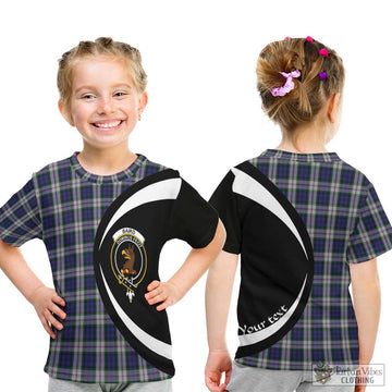 Baird Dress Tartan Kid T-Shirt with Family Crest Circle Style