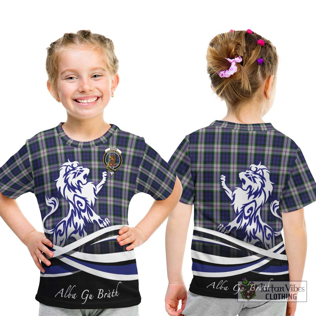 Baird Dress Tartan Kid T-Shirt with Alba Gu Brath Regal Lion Emblem - Tartanvibesclothing Shop