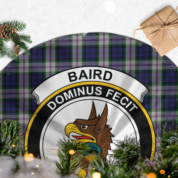 Baird Dress Tartan Christmas Tree Skirt with Family Crest