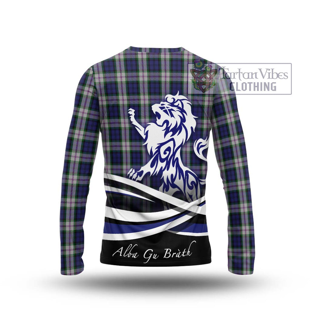 Baird Dress Tartan Long Sleeve T-Shirt with Alba Gu Brath Regal Lion Emblem - Tartanvibesclothing Shop