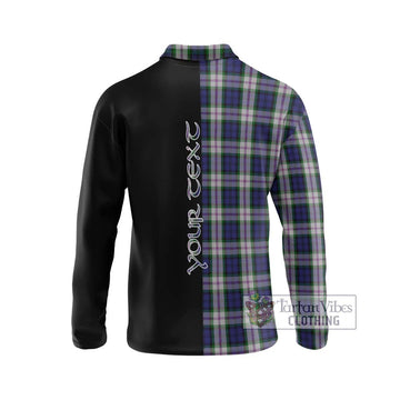 Baird Dress Tartan Long Sleeve Polo Shirt with Family Crest and Half Of Me Style