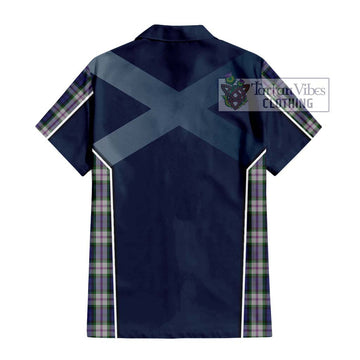 Baird Dress Tartan Short Sleeve Button Shirt with Family Crest and Lion Rampant Vibes Sport Style