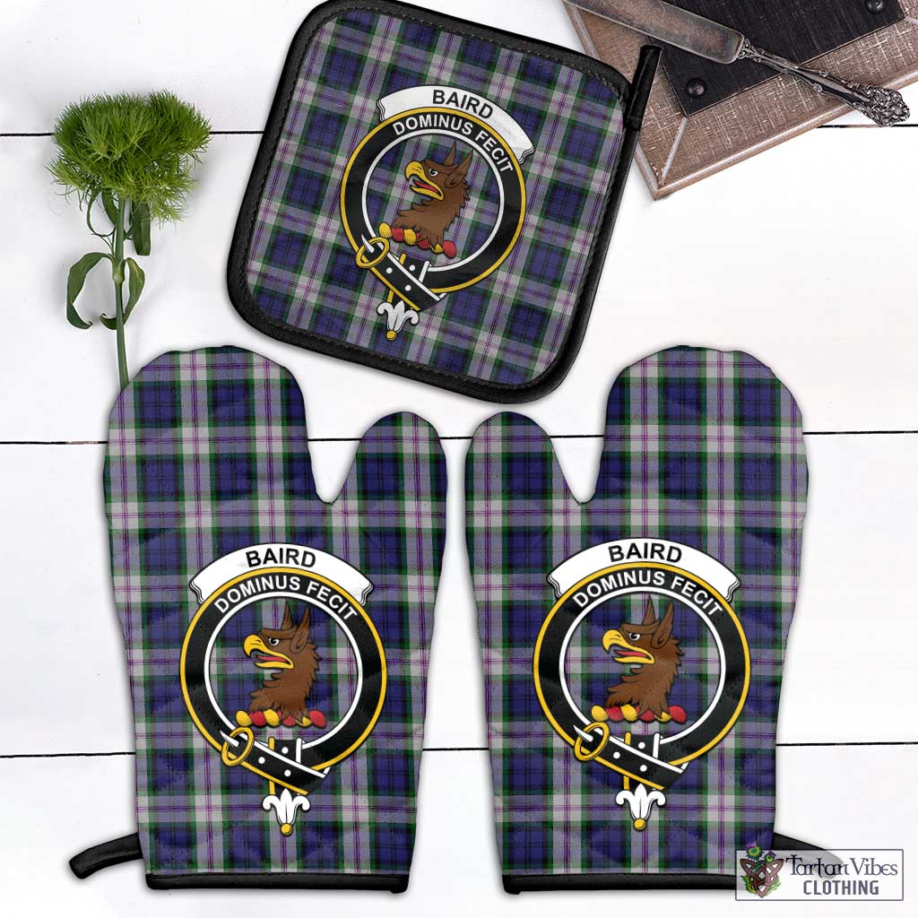 Tartan Vibes Clothing Baird Dress Tartan Combo Oven Mitt & Pot-Holder with Family Crest