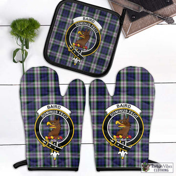 Baird Dress Tartan Combo Oven Mitt & Pot-Holder with Family Crest