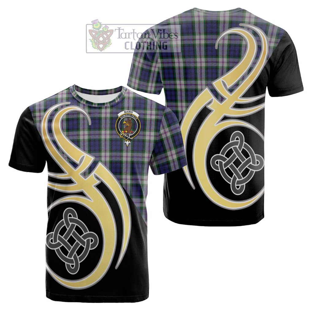 Tartan Vibes Clothing Baird Dress Tartan Cotton T-shirt with Family Crest and Celtic Symbol Style