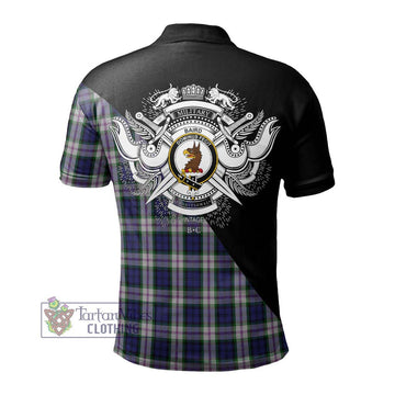 Baird Dress Tartan Polo Shirt with Family Crest and Military Logo Style