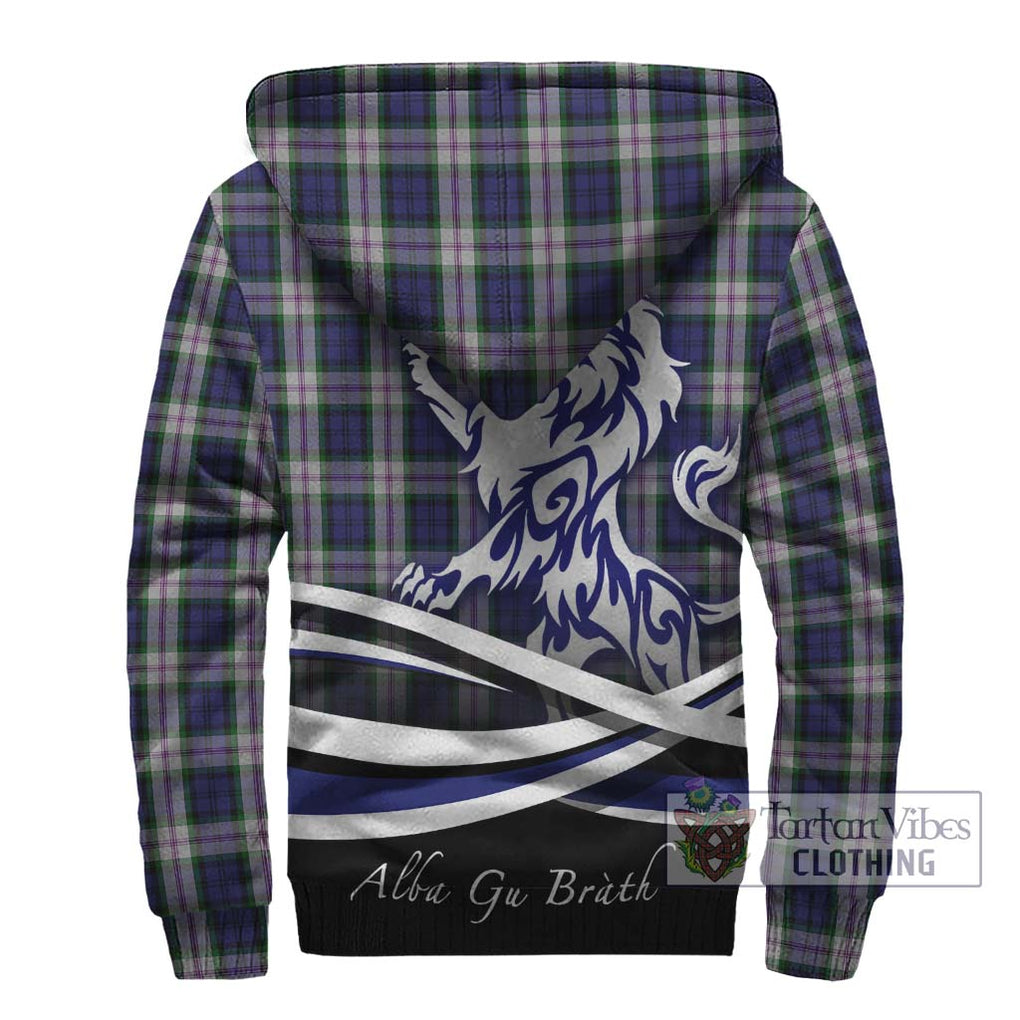 Baird Dress Tartan Sherpa Hoodie with Alba Gu Brath Regal Lion Emblem - Tartanvibesclothing Shop