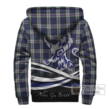 Baird Dress Tartan Sherpa Hoodie with Alba Gu Brath Regal Lion Emblem