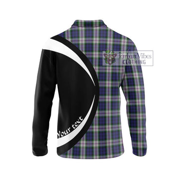 Baird Dress Tartan Long Sleeve Polo Shirt with Family Crest Circle Style