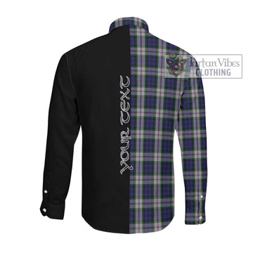 Baird Dress Tartan Long Sleeve Button Shirt with Family Crest and Half Of Me Style