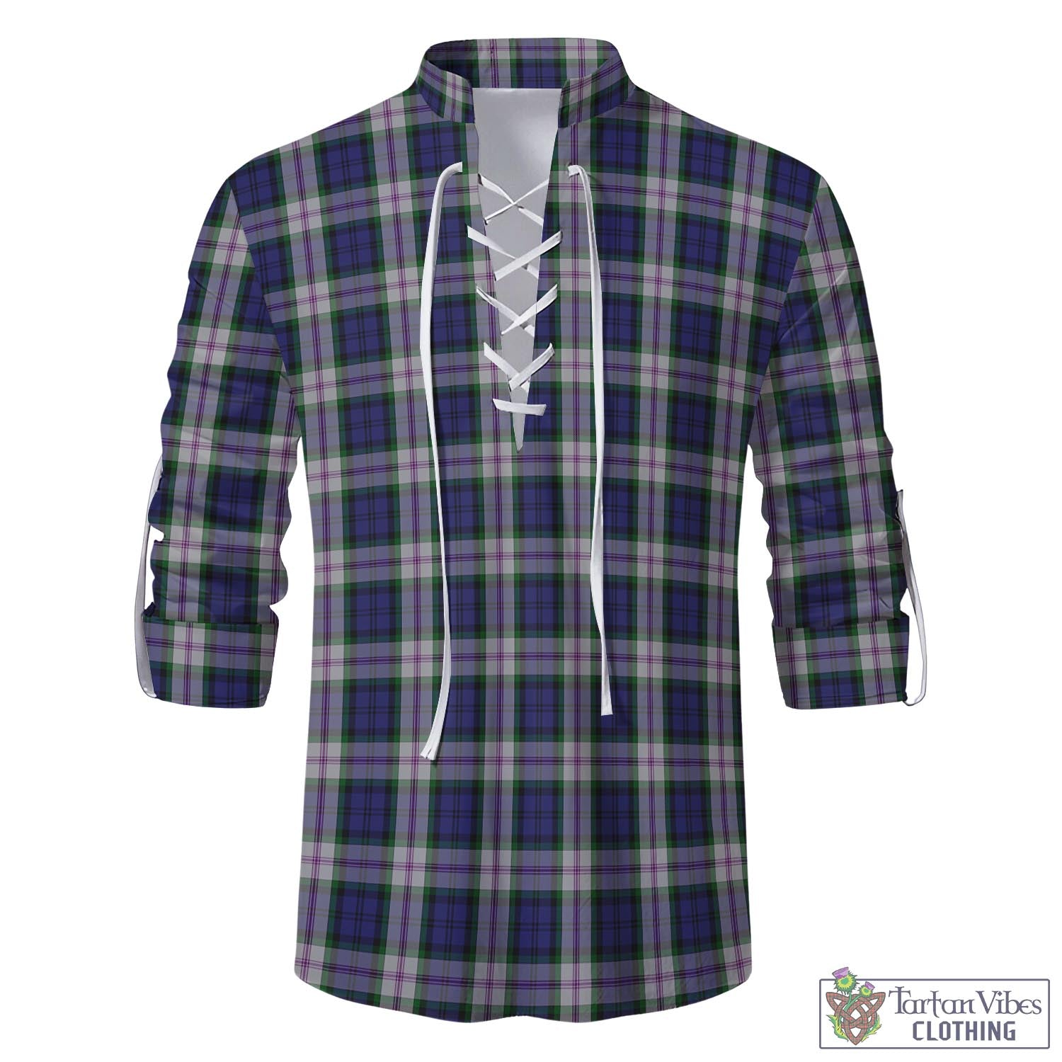 Tartan Vibes Clothing Baird Dress Tartan Men's Scottish Traditional Jacobite Ghillie Kilt Shirt