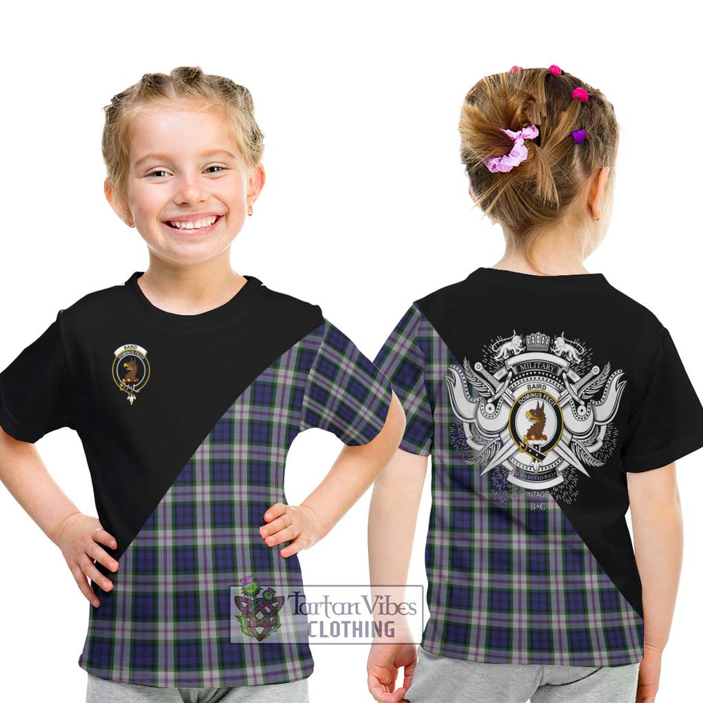 Baird Dress Tartan Kid T-Shirt with Family Crest and Military Logo Style - Tartanvibesclothing Shop