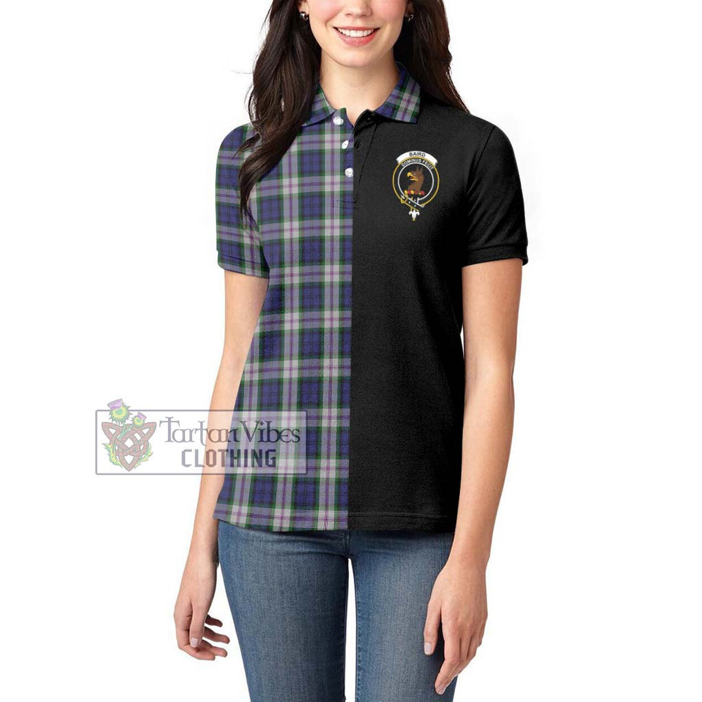 Baird Dress Tartan Women's Polo Shirt with Family Crest and Half Of Me Style - Tartanvibesclothing Shop