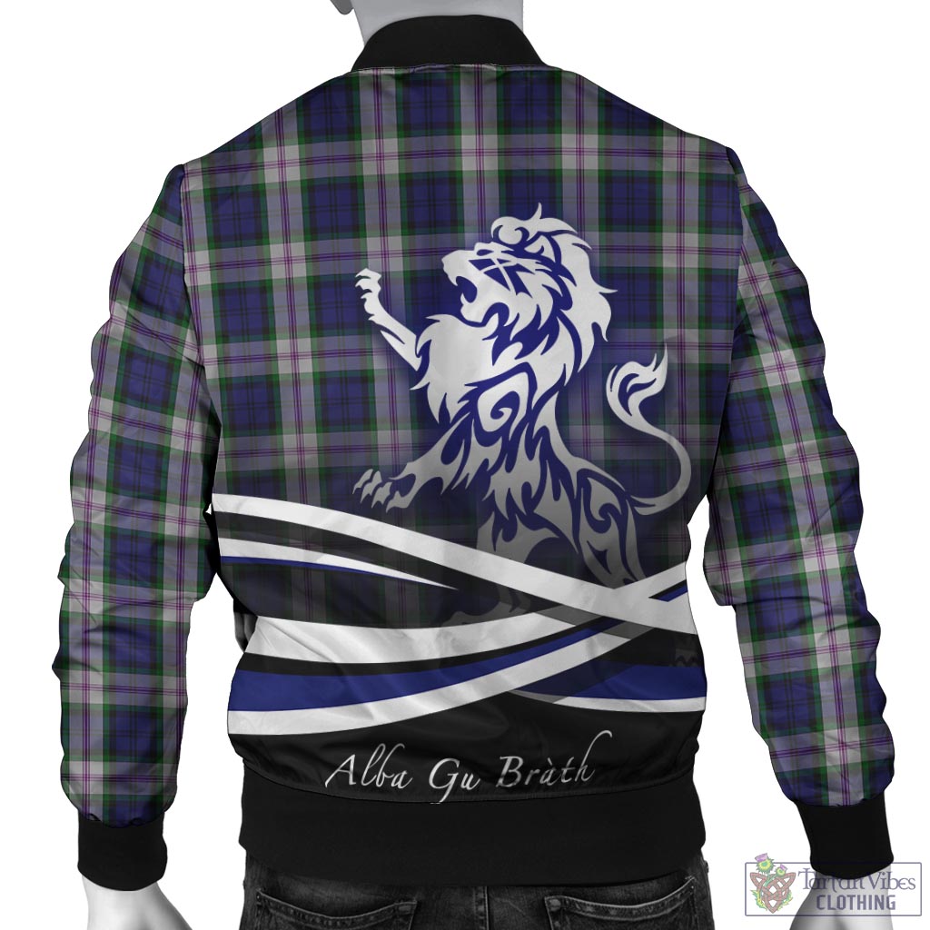 Tartan Vibes Clothing Baird Dress Tartan Bomber Jacket with Alba Gu Brath Regal Lion Emblem