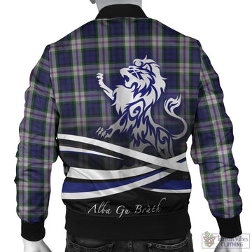 Baird Dress Tartan Bomber Jacket with Alba Gu Brath Regal Lion Emblem