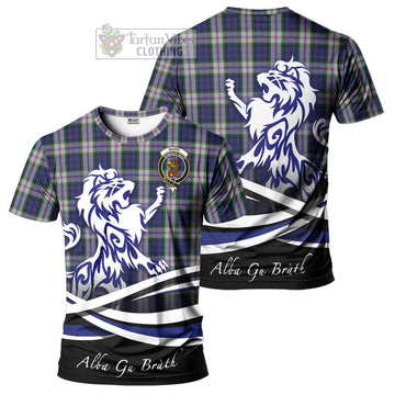 Baird Dress Tartan Cotton T-shirt with Alba Gu Brath Regal Lion Emblem