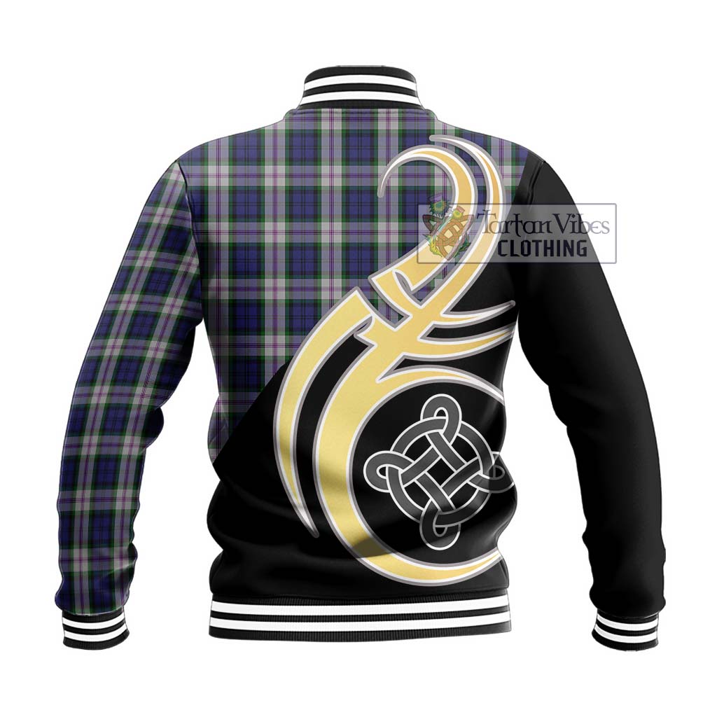 Baird Dress Tartan Baseball Jacket with Family Crest and Celtic Symbol Style - Tartan Vibes Clothing