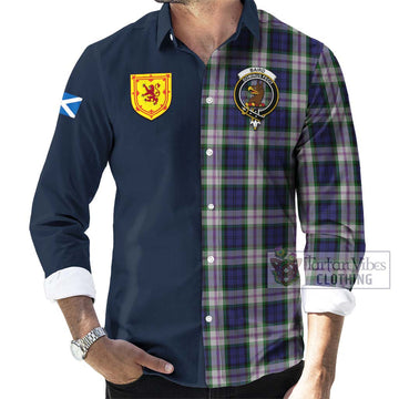 Baird Dress Tartan Long Sleeve Button Shirt Alba with Scottish Lion Royal Arm Half Style