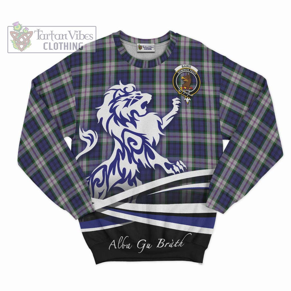 Baird Dress Tartan Sweatshirt with Alba Gu Brath Regal Lion Emblem - Tartanvibesclothing Shop