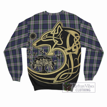 Baird Dress Tartan Sweatshirt with Family Crest Celtic Wolf Style