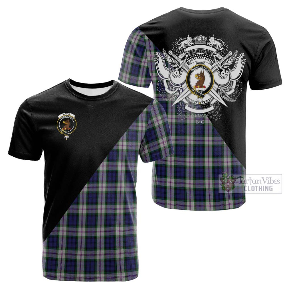 Tartan Vibes Clothing Baird Dress Tartan Cotton T-shirt with Family Crest and Military Logo Style