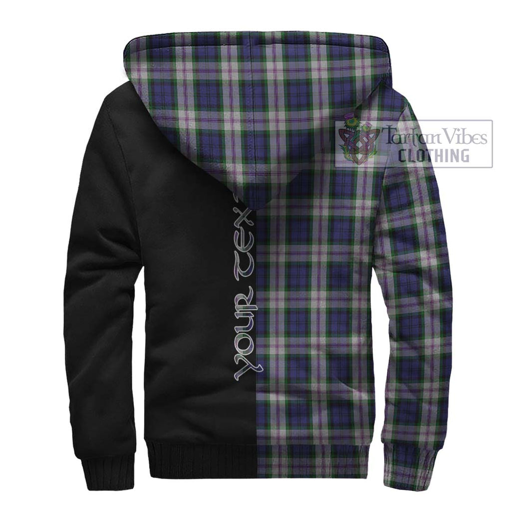 Baird Dress Tartan Sherpa Hoodie with Family Crest and Half Of Me Style - Tartanvibesclothing Shop