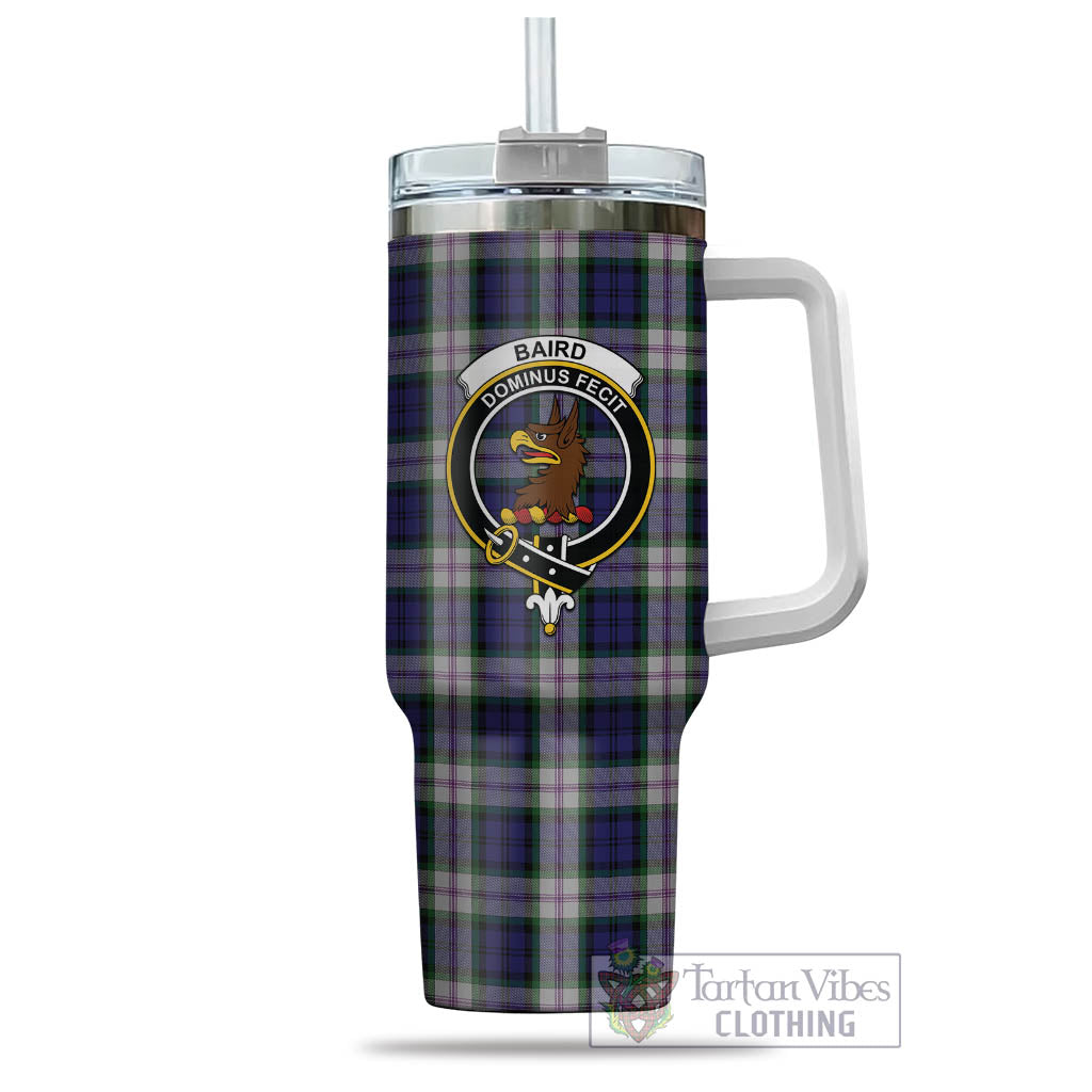 Tartan Vibes Clothing Baird Dress Tartan and Family Crest Tumbler with Handle