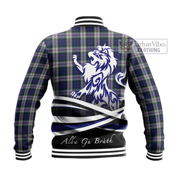 Baird Dress Tartan Baseball Jacket with Alba Gu Brath Regal Lion Emblem