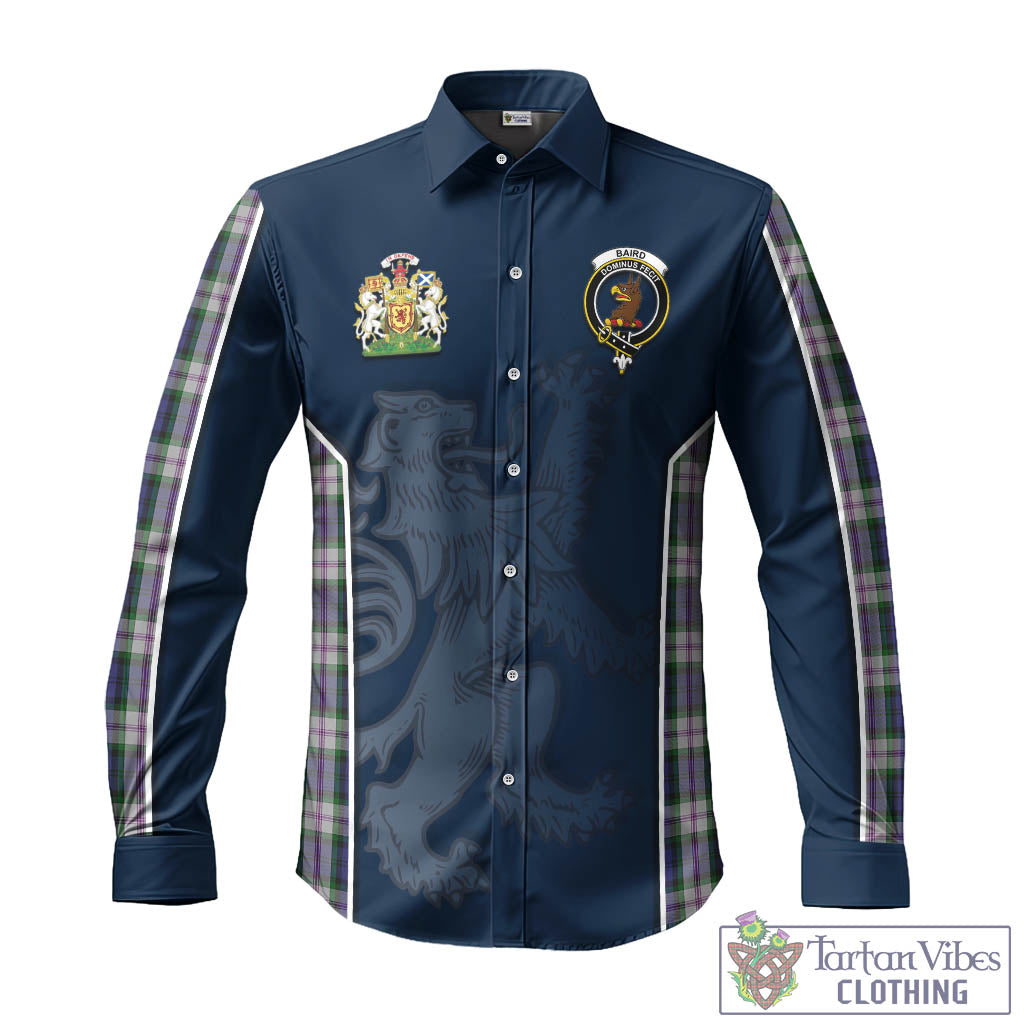 Tartan Vibes Clothing Baird Dress Tartan Long Sleeve Button Up Shirt with Family Crest and Lion Rampant Vibes Sport Style