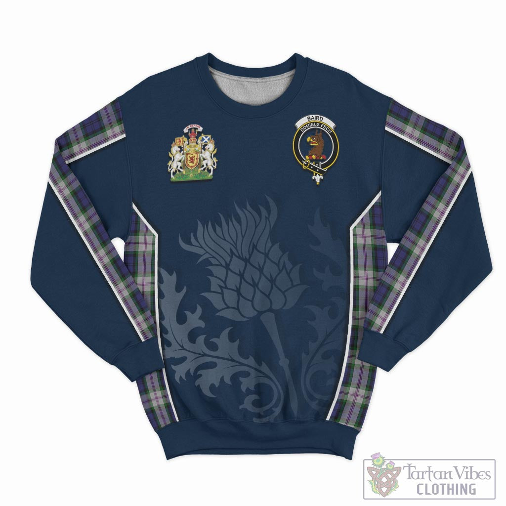 Tartan Vibes Clothing Baird Dress Tartan Sweatshirt with Family Crest and Scottish Thistle Vibes Sport Style