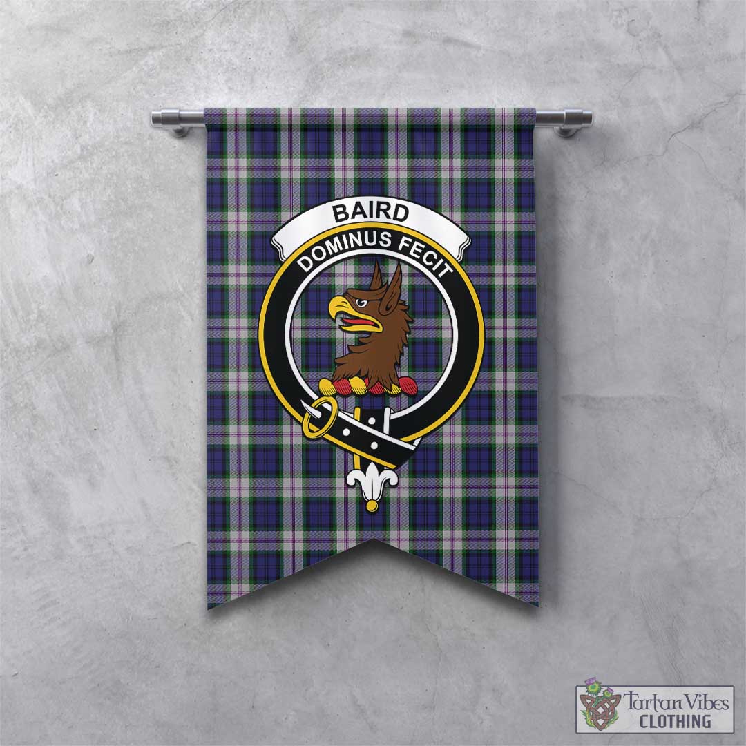 Tartan Vibes Clothing Baird Dress Tartan Gonfalon, Tartan Banner with Family Crest