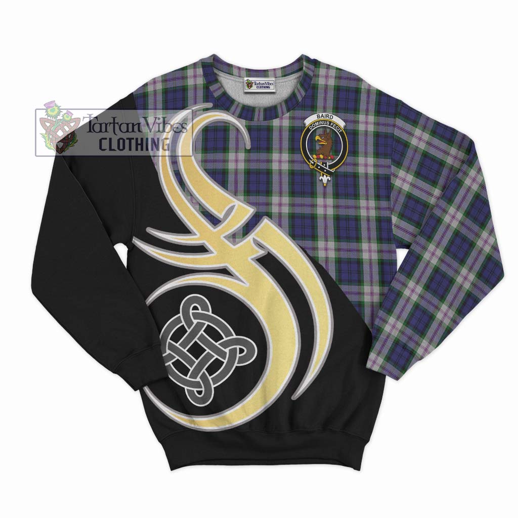 Tartan Vibes Clothing Baird Dress Tartan Sweatshirt with Family Crest and Celtic Symbol Style