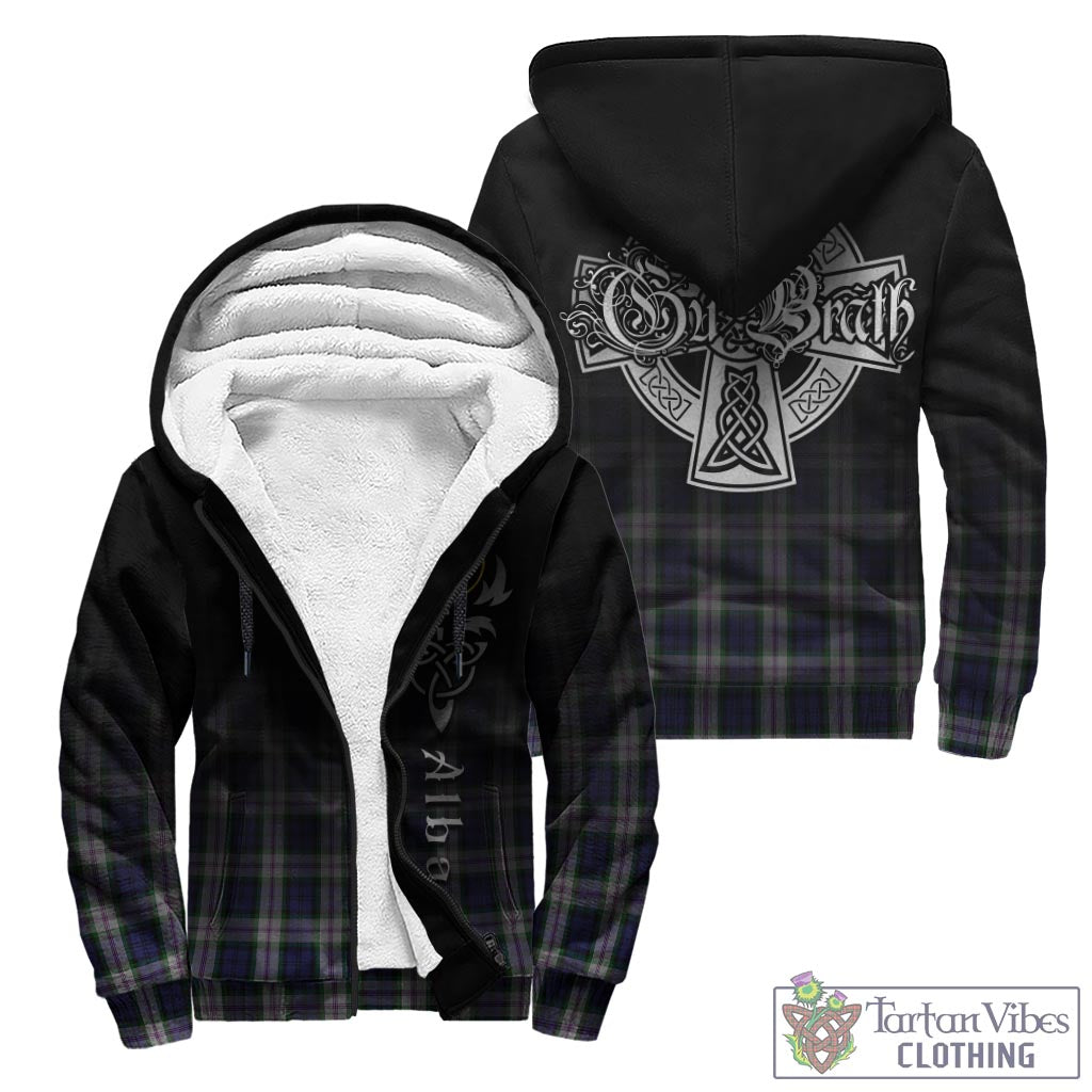 Tartan Vibes Clothing Baird Dress Tartan Sherpa Hoodie Featuring Alba Gu Brath Family Crest Celtic Inspired