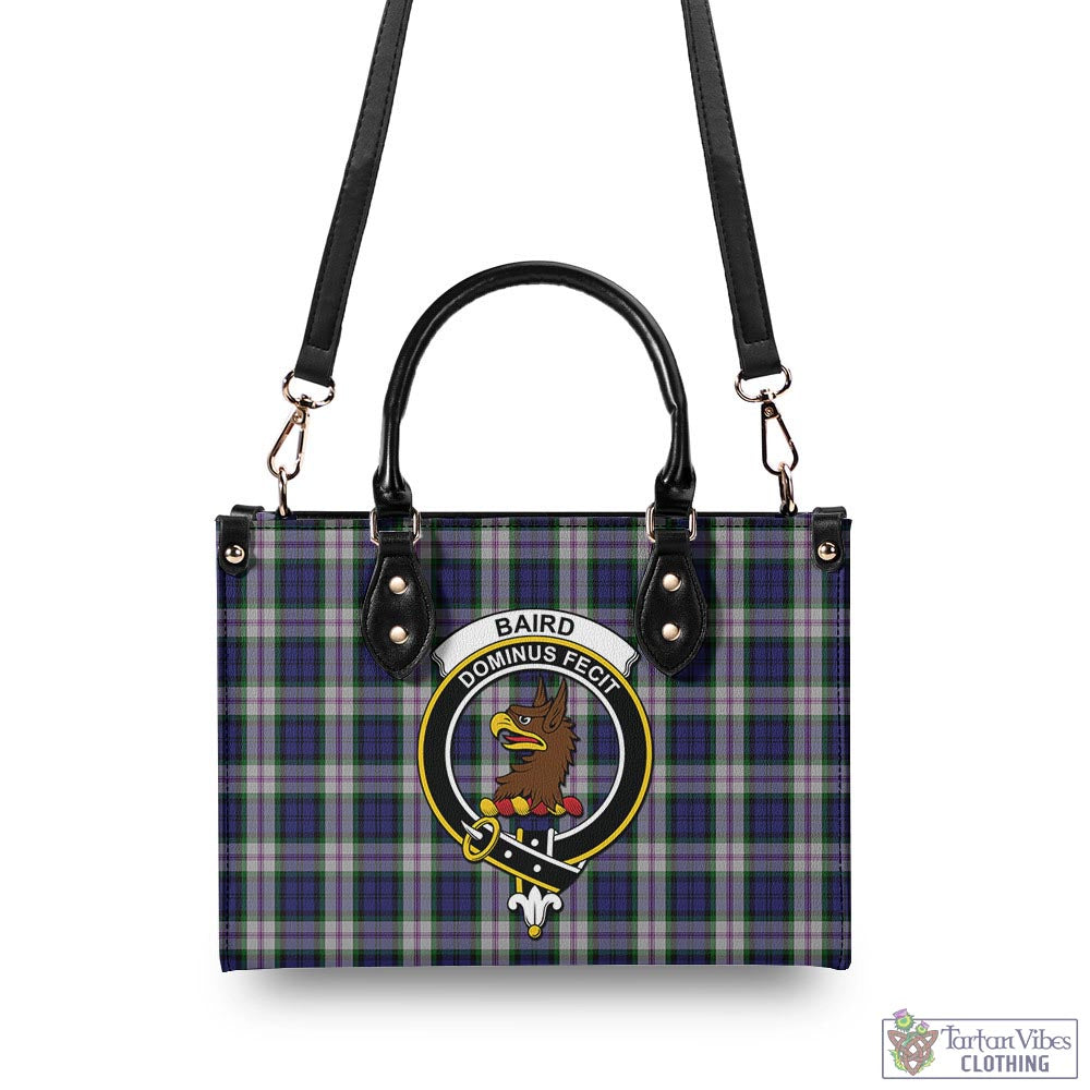 Tartan Vibes Clothing Baird Dress Tartan Luxury Leather Handbags with Family Crest