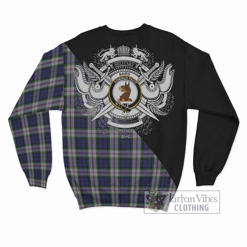 Baird Dress Tartan Sweatshirt with Family Crest and Military Logo Style - Tartanvibesclothing Shop