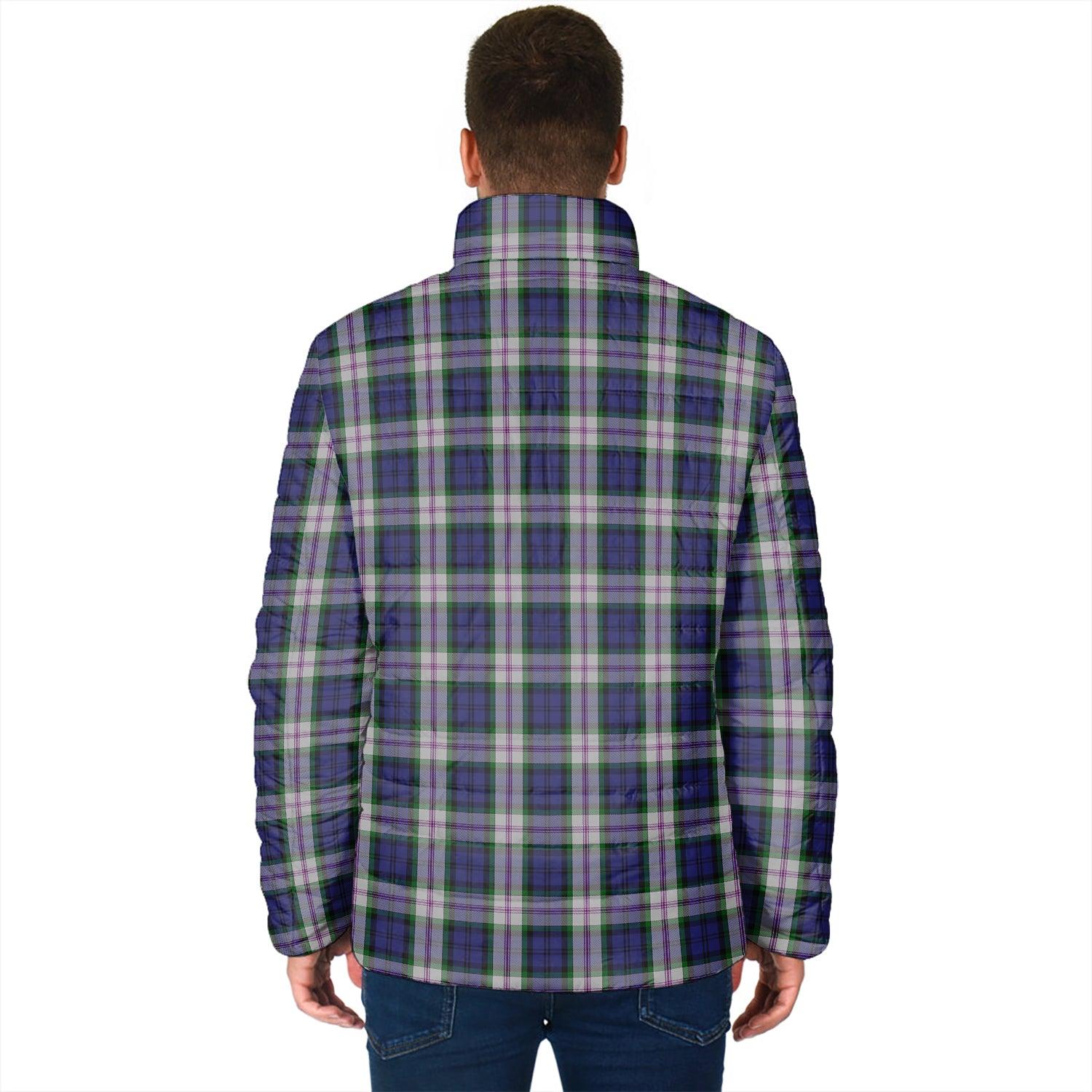 Baird Dress Tartan Padded Jacket with Family Crest - Tartanvibesclothing