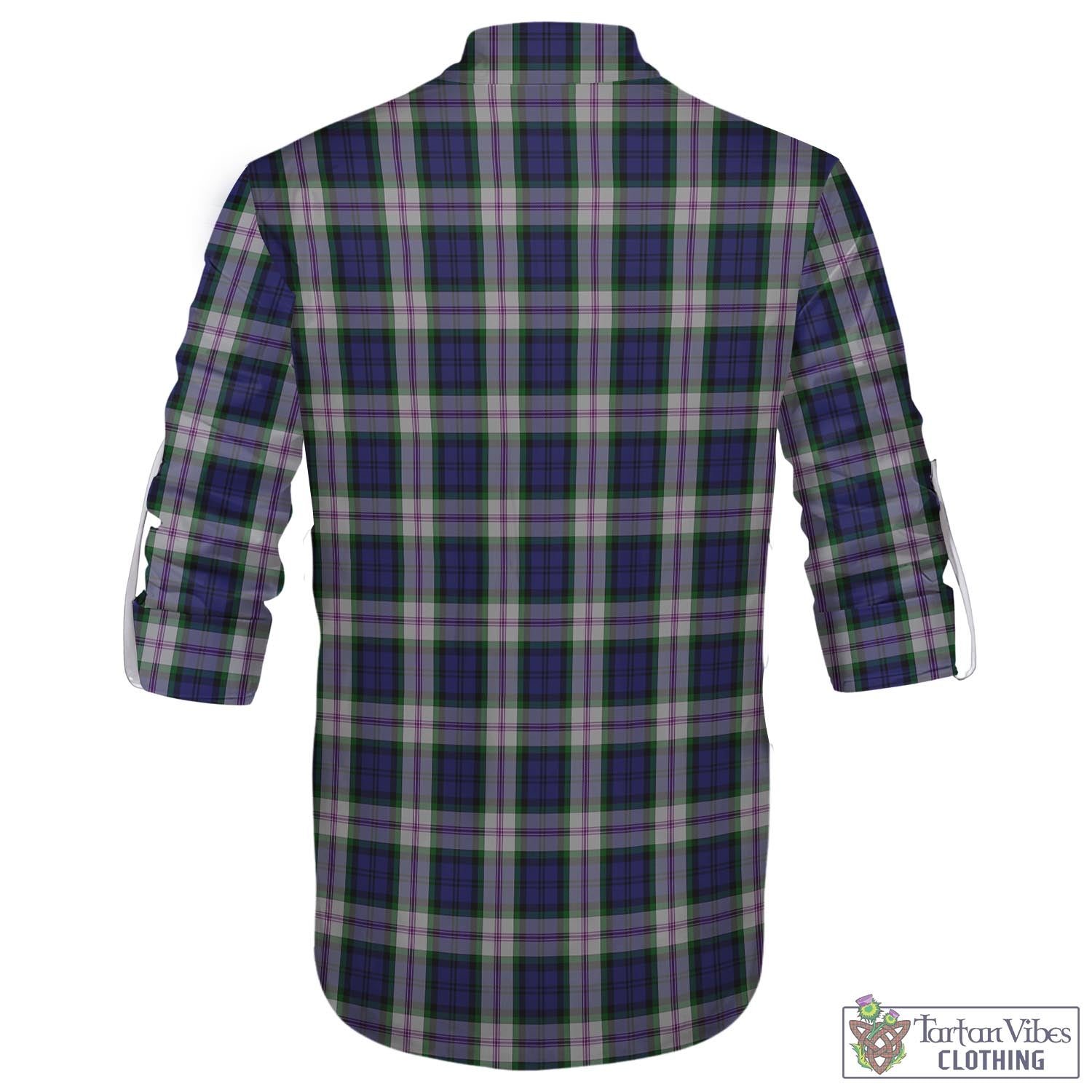 Tartan Vibes Clothing Baird Dress Tartan Men's Scottish Traditional Jacobite Ghillie Kilt Shirt with Family Crest