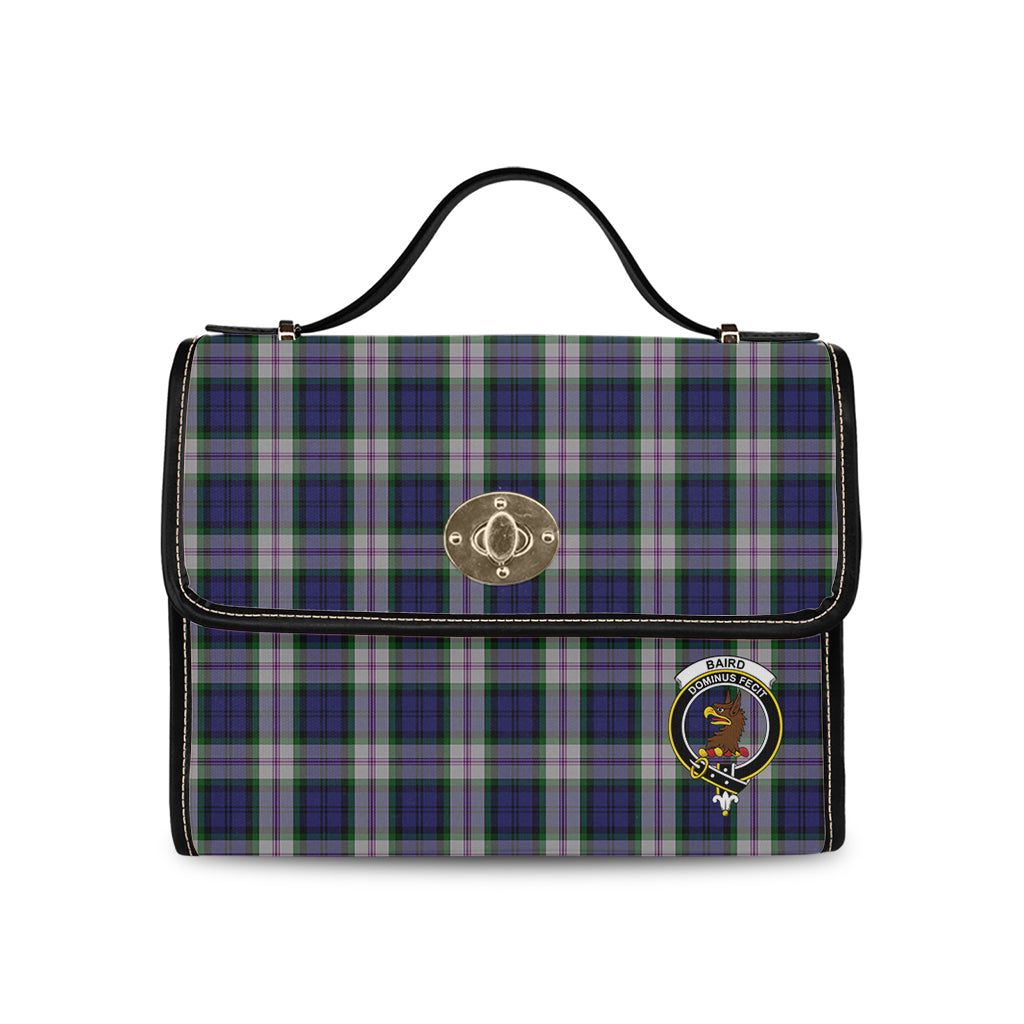 Baird Dress Tartan Leather Strap Waterproof Canvas Bag with Family Crest - Tartanvibesclothing