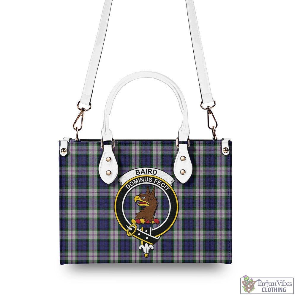 Tartan Vibes Clothing Baird Dress Tartan Luxury Leather Handbags with Family Crest