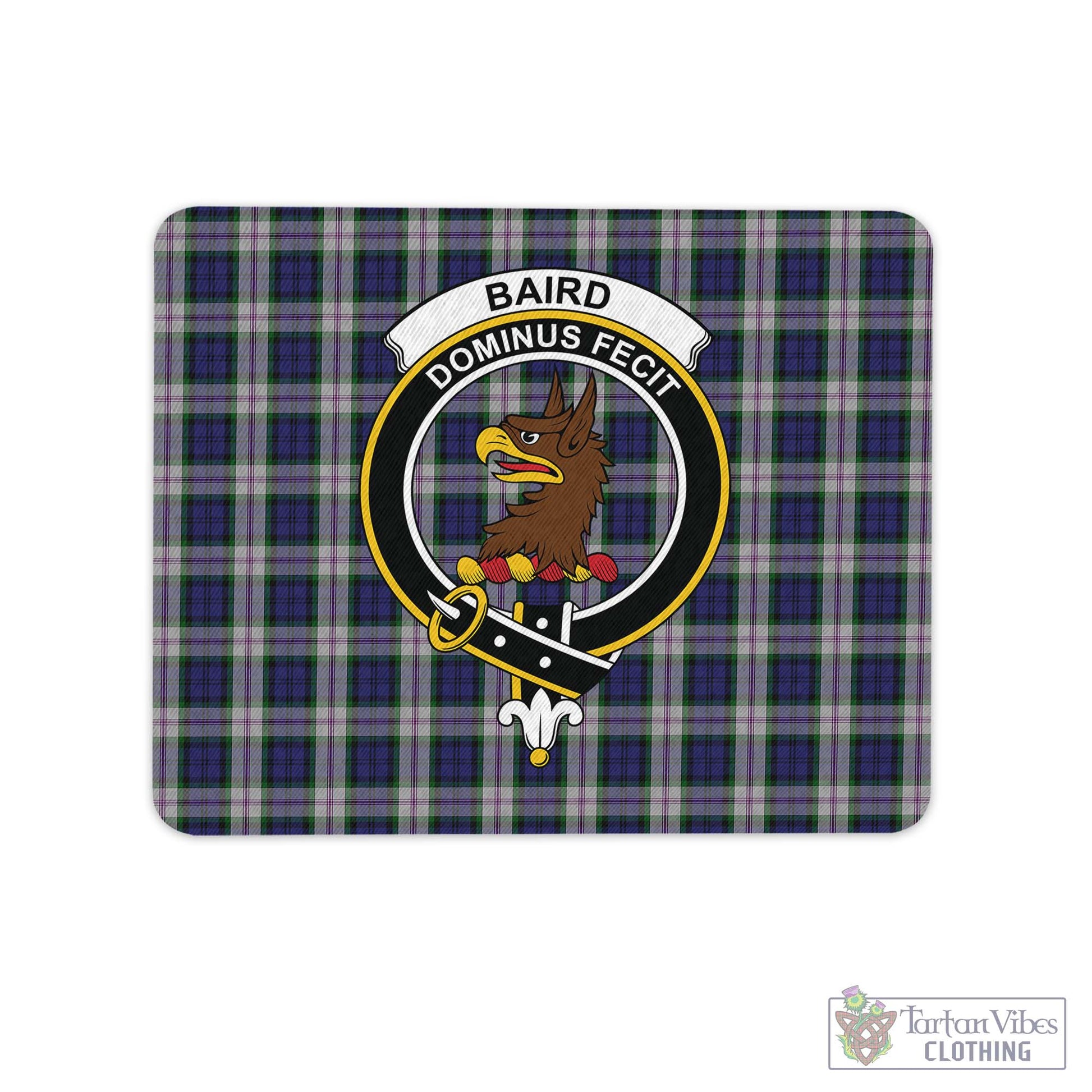 Tartan Vibes Clothing Baird Dress Tartan Mouse Pad with Family Crest