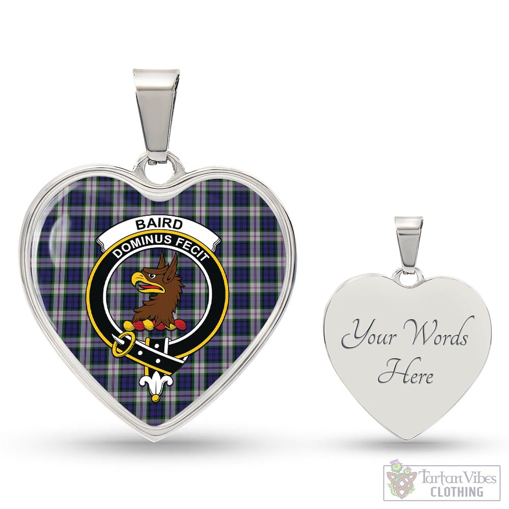 Tartan Vibes Clothing Baird Dress Tartan Heart Necklace with Family Crest