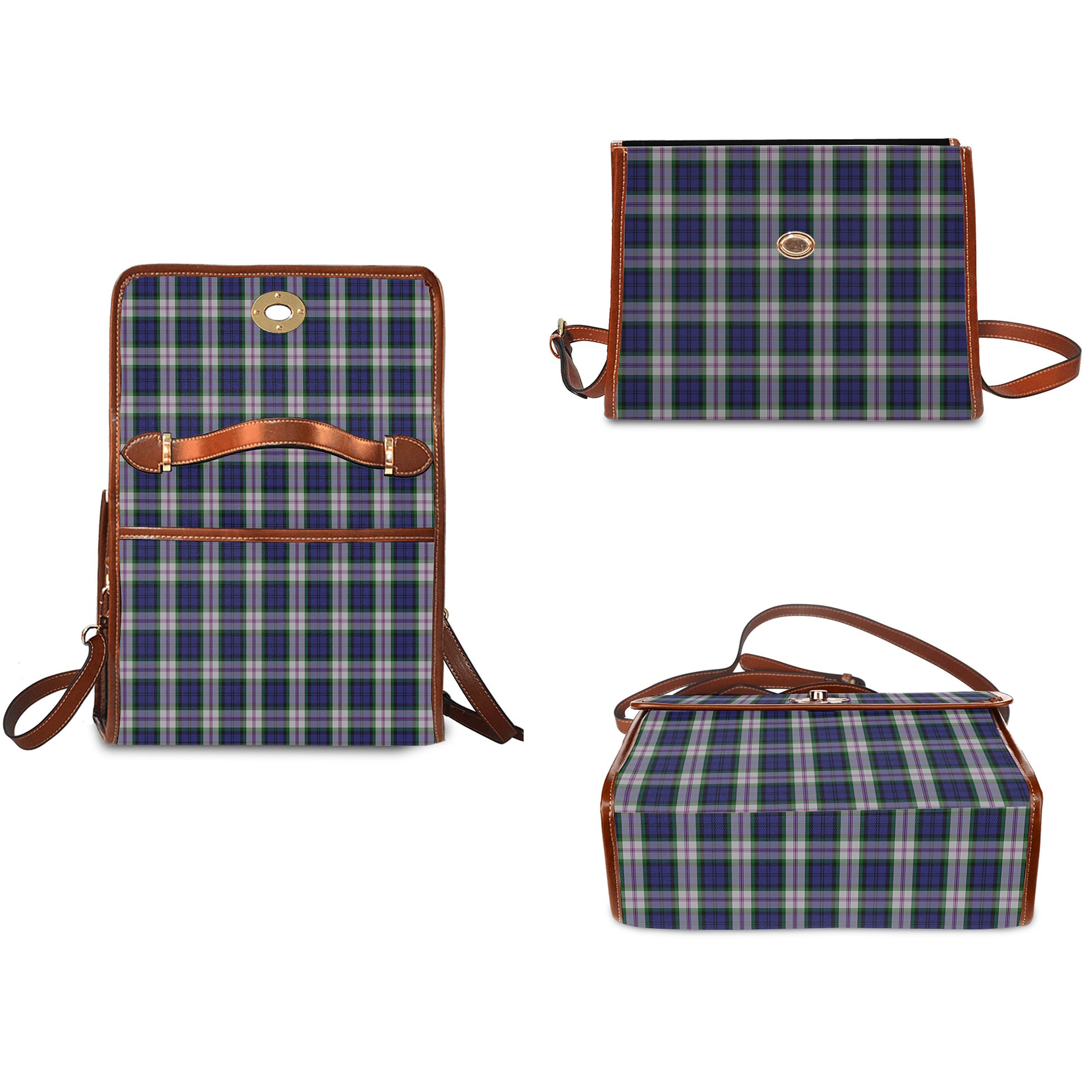 Baird Dress Tartan Leather Strap Waterproof Canvas Bag - Tartanvibesclothing