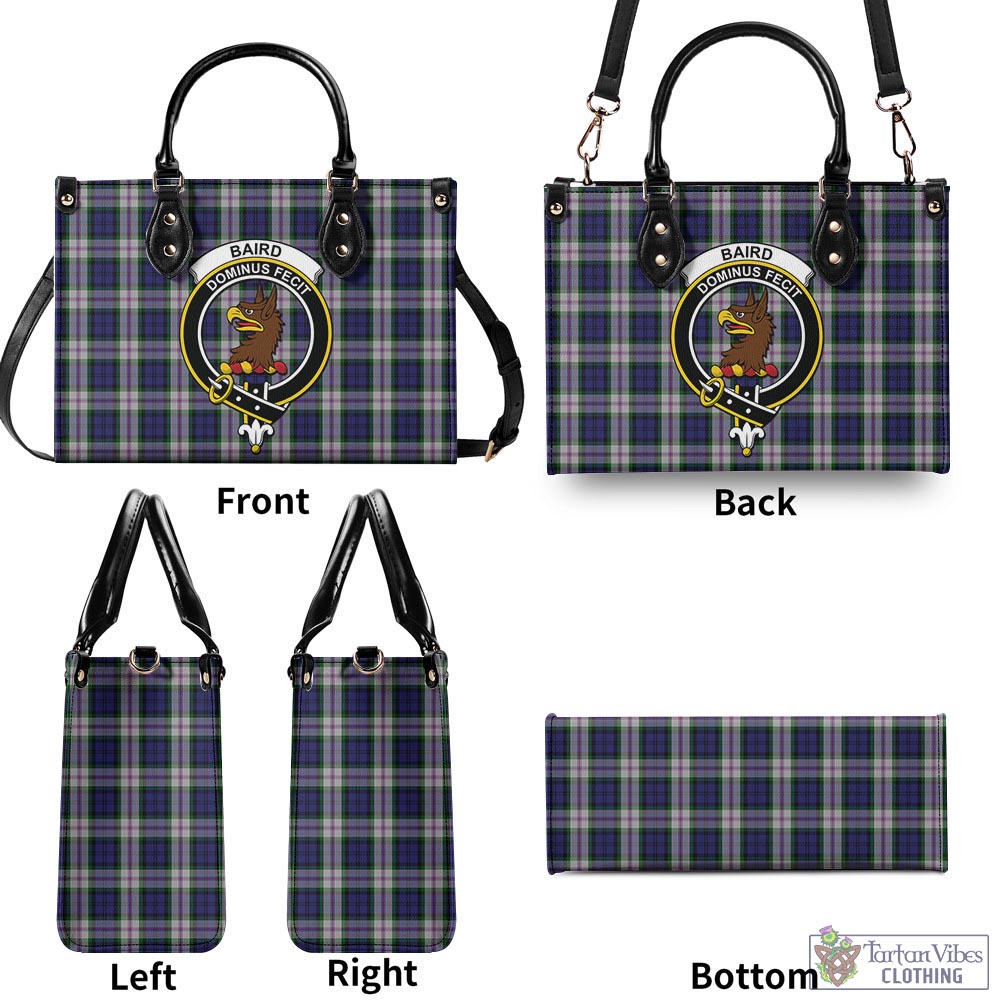 Tartan Vibes Clothing Baird Dress Tartan Luxury Leather Handbags with Family Crest