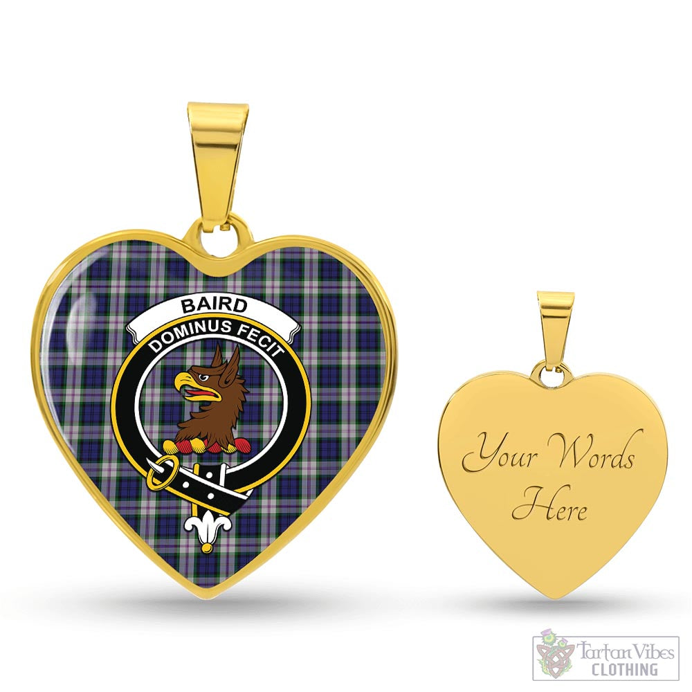 Tartan Vibes Clothing Baird Dress Tartan Heart Necklace with Family Crest