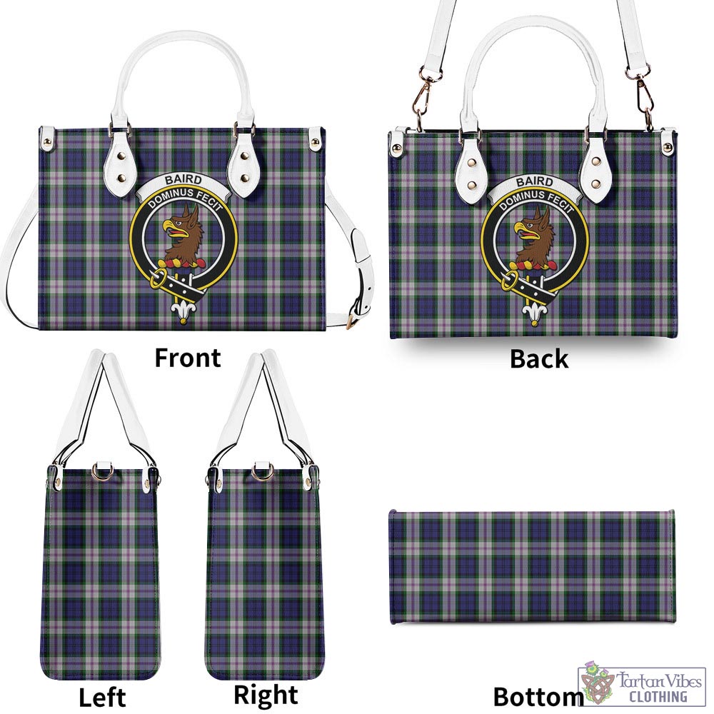 Tartan Vibes Clothing Baird Dress Tartan Luxury Leather Handbags with Family Crest