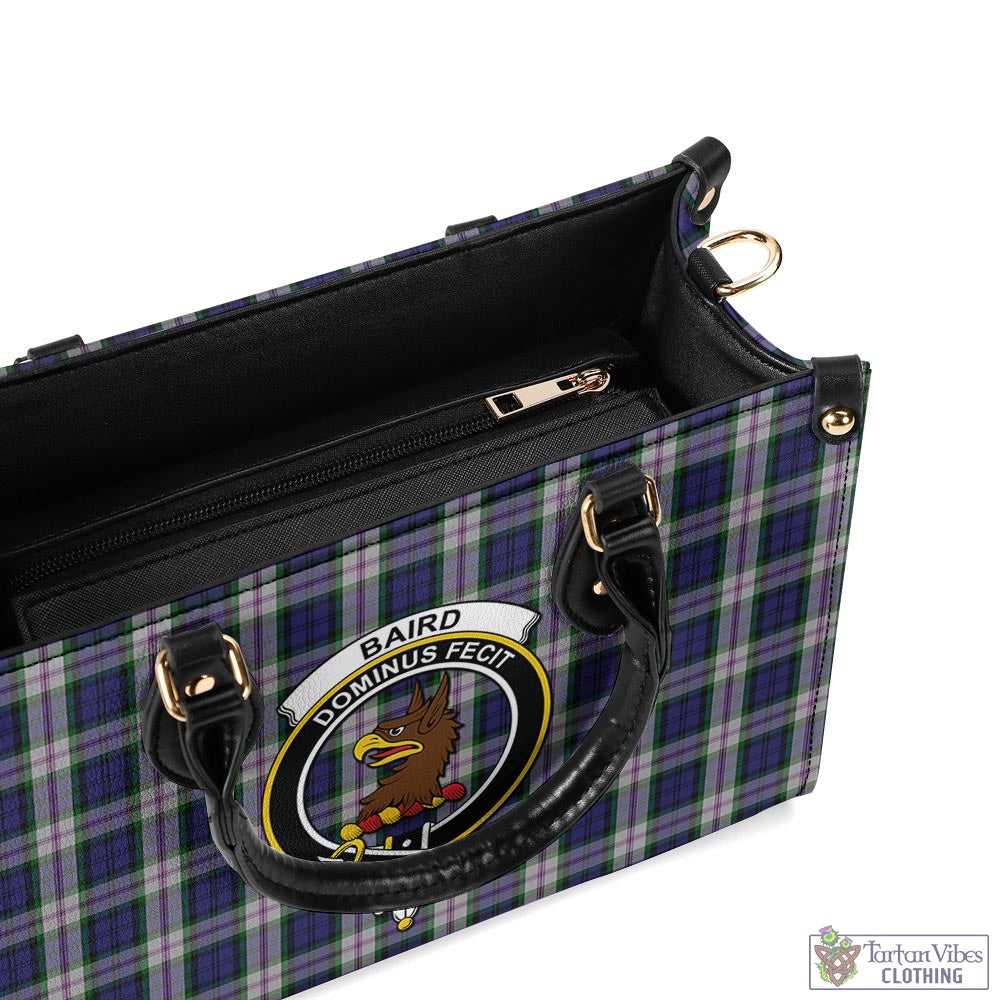 Tartan Vibes Clothing Baird Dress Tartan Luxury Leather Handbags with Family Crest