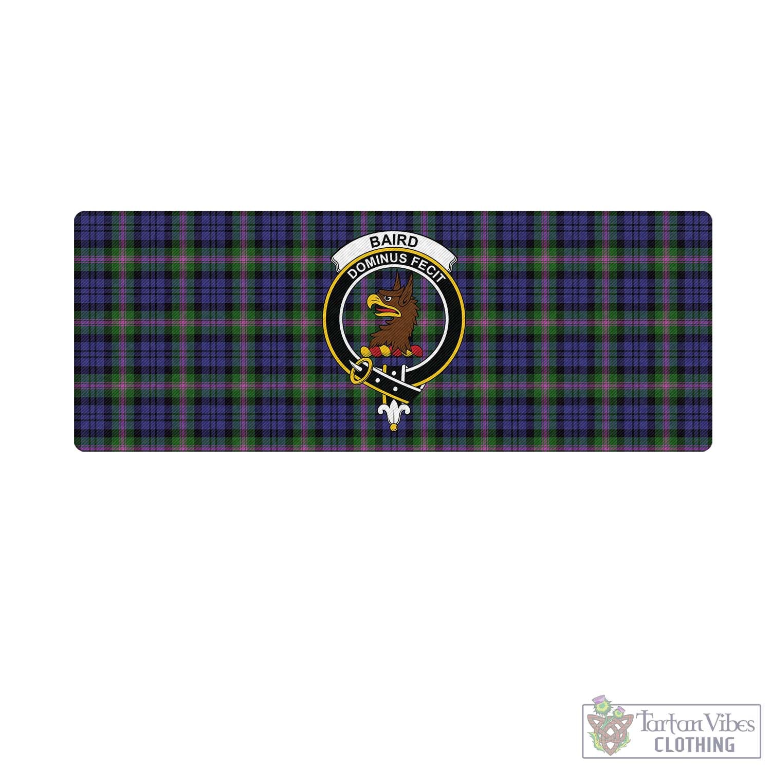 Tartan Vibes Clothing Baird Modern Tartan Mouse Pad with Family Crest