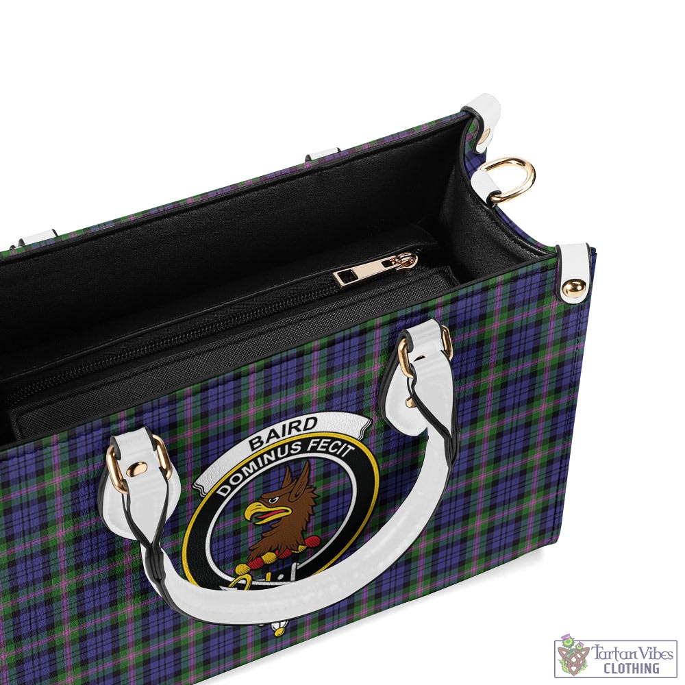 Tartan Vibes Clothing Baird Modern Tartan Luxury Leather Handbags with Family Crest