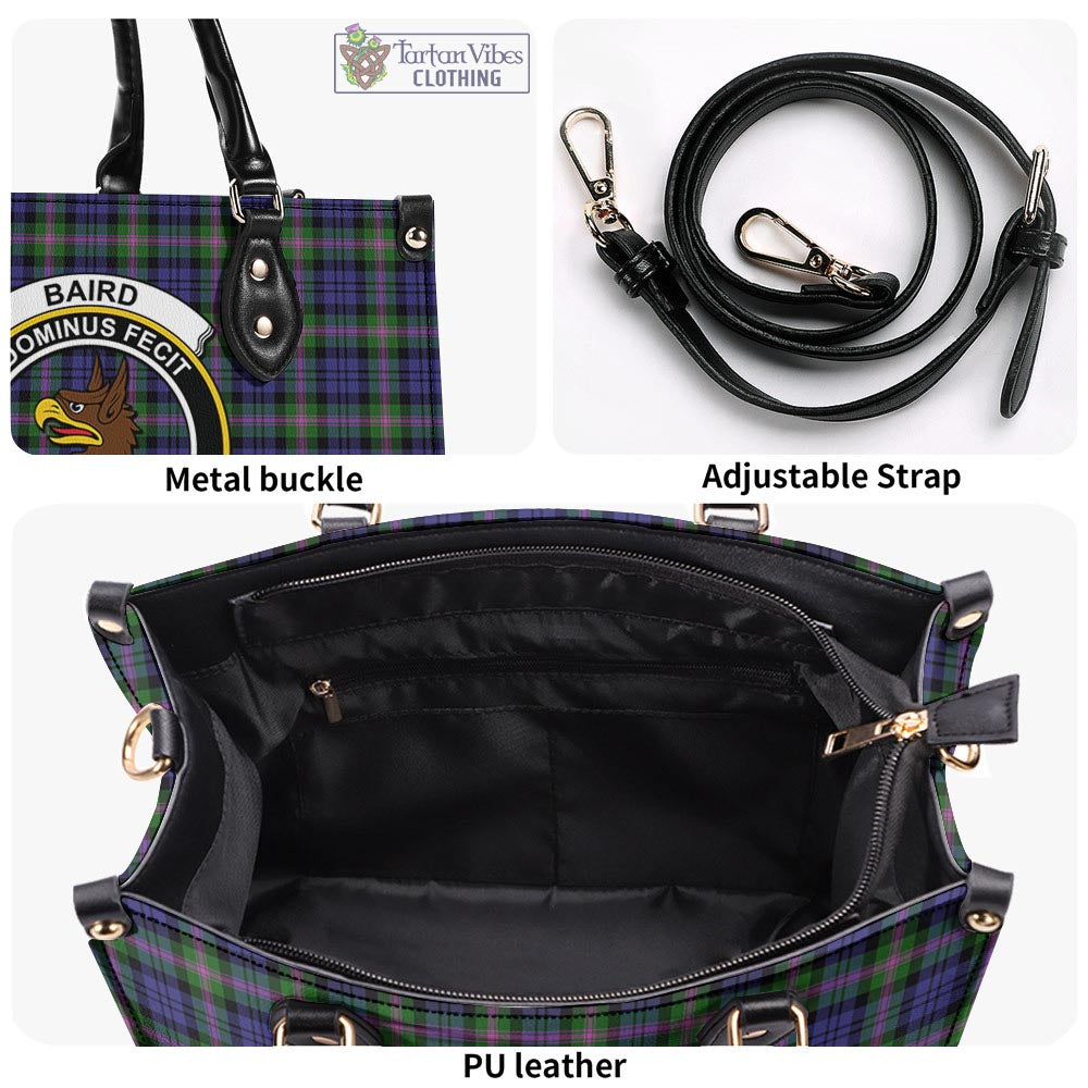 Tartan Vibes Clothing Baird Modern Tartan Luxury Leather Handbags with Family Crest