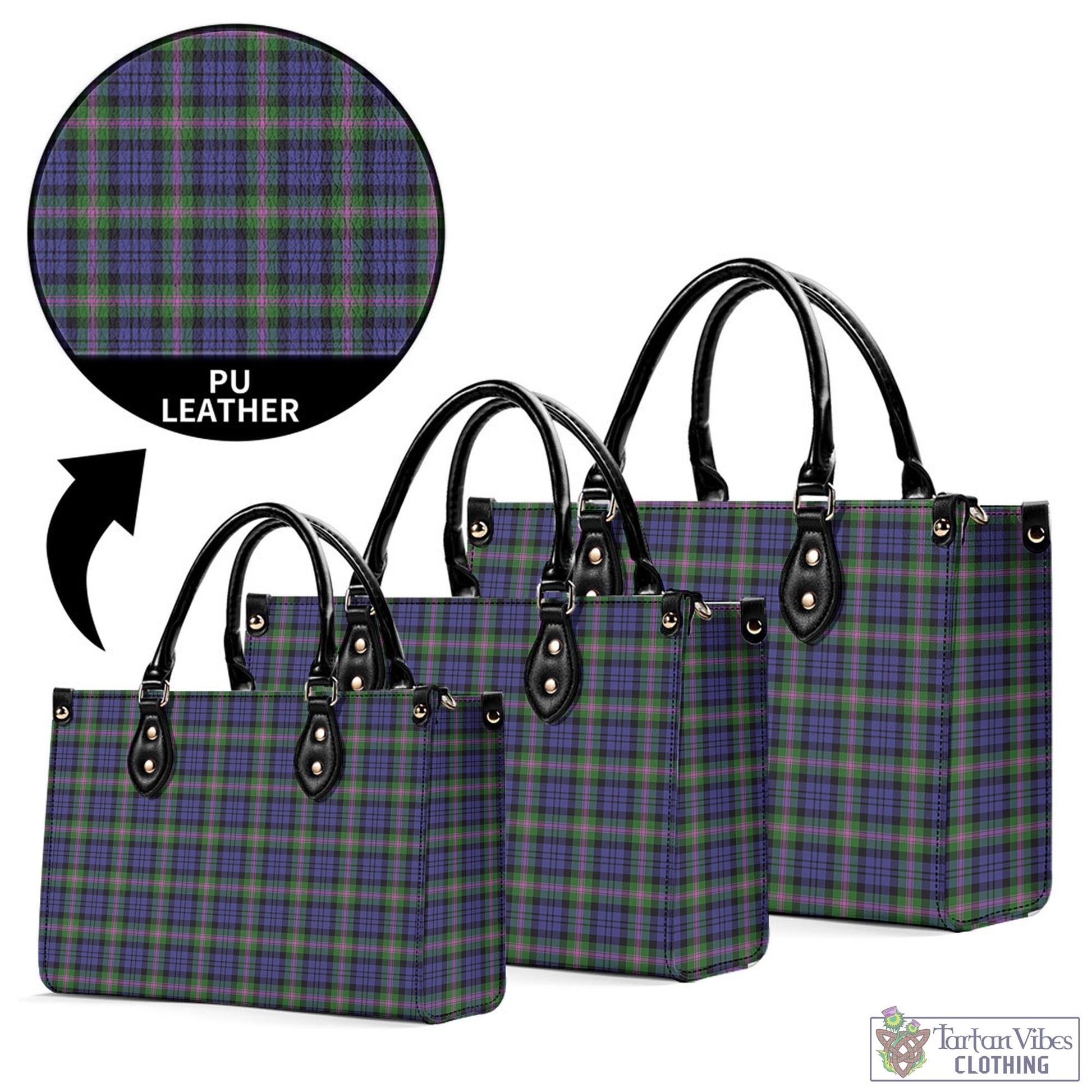 Tartan Vibes Clothing Baird Modern Tartan Luxury Leather Handbags